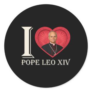 I Heart Pope Robert Francis Prevost Leo Xiv 267th  Classic Round Sticker