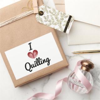 I (heart) Quilling, (4) Large Rectangle Stickers