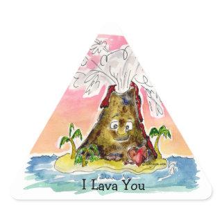 I Lava You Triangle Sticker