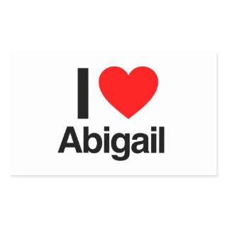 i love abigail rectangular sticker