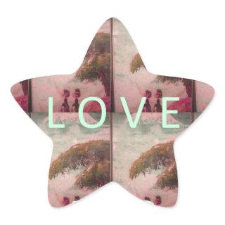 I Love Africa – Cultural Landscape Pattern Star Sticker