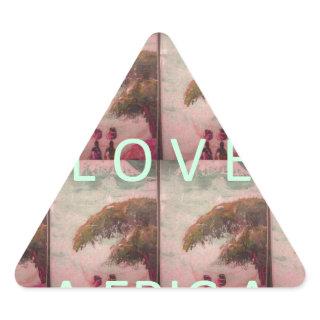 I Love Africa – Cultural Landscape Pattern Triangle Sticker
