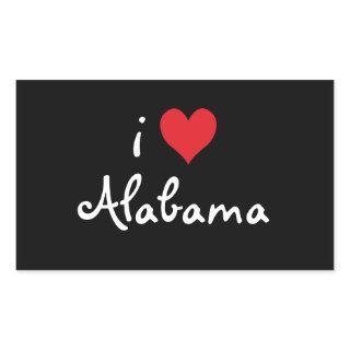 I Love Alabama Rectangular Sticker