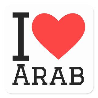 I love arab square sticker