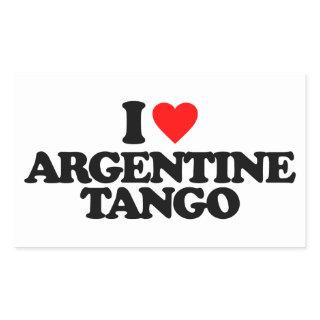 I LOVE ARGENTINE TANGO RECTANGULAR STICKER