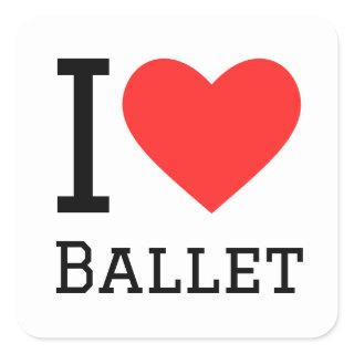 I love ballet square sticker