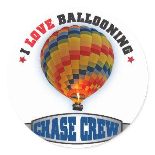 I Love Ballooning Chase Crew Classic Round Sticker