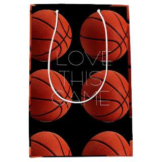 I Love Basketball Close-Up Medium Gift Bag