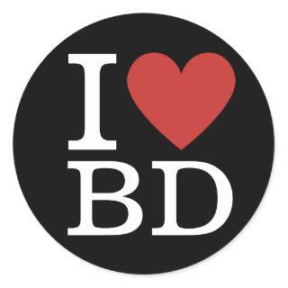 I ❤️ Love BD - Building Department Stickers