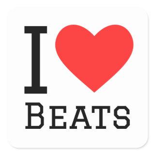 I love beats square sticker
