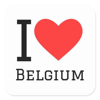 I love Belgium square sticker
