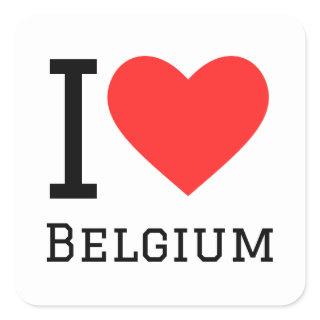 I love Belgium square sticker