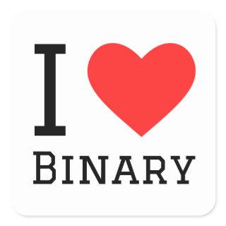 I love binary square sticker