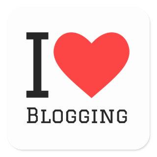 I love blogging square sticker