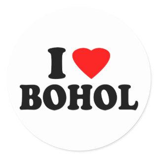 I Love Bohol Classic Round Sticker
