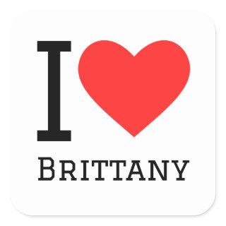 I love brittany square sticker