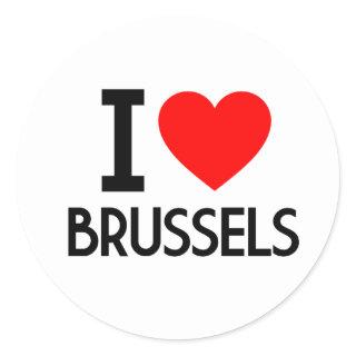 I Love Brussels Classic Round Sticker
