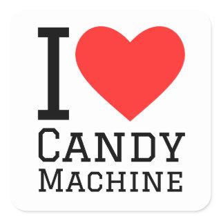 I love candy machine square sticker