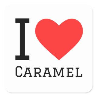 I love caramel square sticker