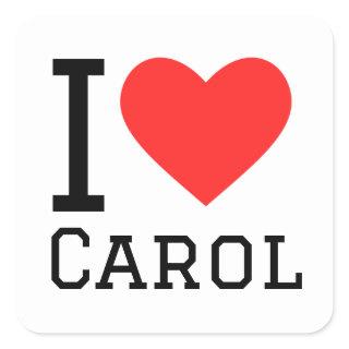 I love carol square sticker