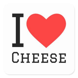 I love cheese square sticker