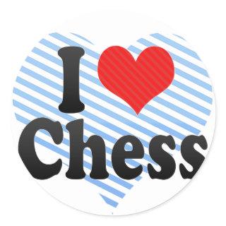 I Love Chess Classic Round Sticker