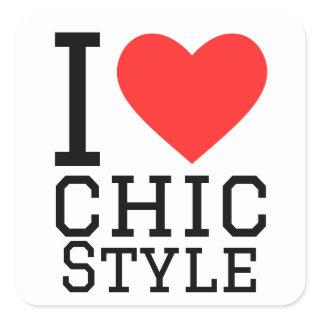 I love chic style square sticker