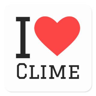 I love clime square sticker