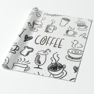 I Love Coffee Illustration and Text