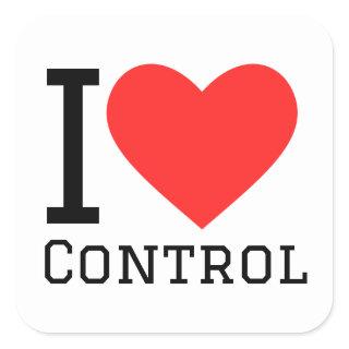 I love control square sticker