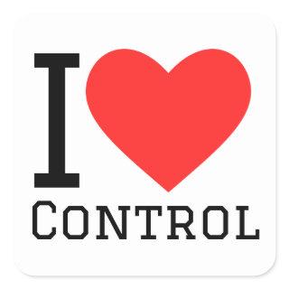 I love control square sticker