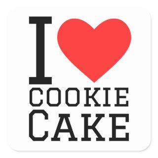 I love cookie cake  square sticker