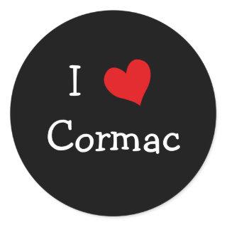I Love Cormac Classic Round Sticker