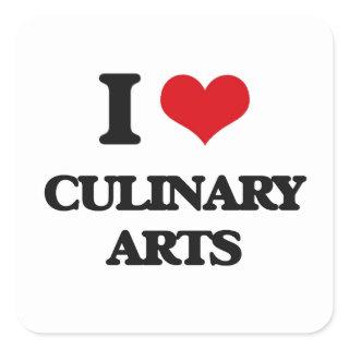 I love Culinary Arts Square Sticker