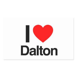 i love dalton rectangular sticker