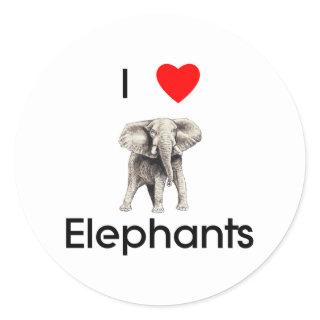 I love elephants Sticker