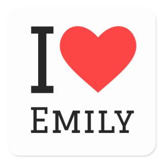 I love emily square sticker