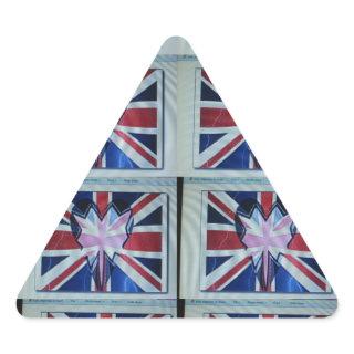 I Love England Art Print Triangle Sticker