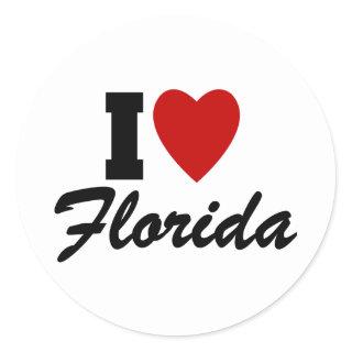 I Love Florida Classic Round Sticker