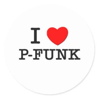 I Love Funk Classic Round Sticker