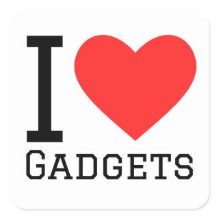 I love gadgets square sticker
