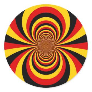 I Love Germany National Flag Colors Art Print Classic Round Sticker