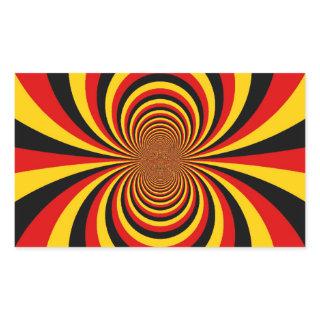 I Love Germany National Flag Colors Art Print Rectangular Sticker