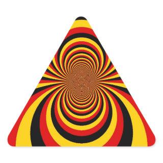 I Love Germany National Flag Colors Art Print Triangle Sticker