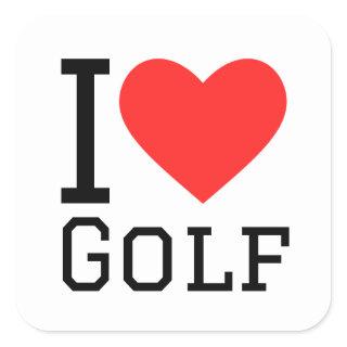 I love golf square sticker