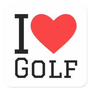 I love golf square sticker