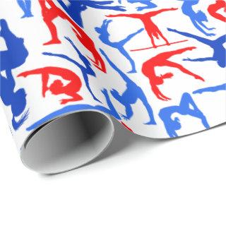I LOVE Gymnastics  Red, White & Blue