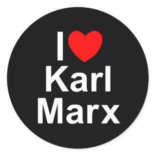 I Love (Heart) Karl Marx Classic Round Sticker