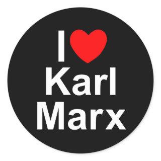 I Love (Heart) Karl Marx Classic Round Sticker