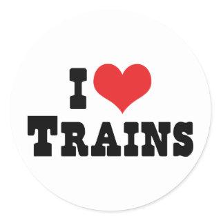 I Love Heart Trains - Model Train Lover Classic Round Sticker